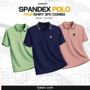 3Piece Spandex Polo T-Shirt -Summer Special