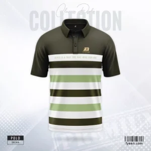 Classic Stripe Polo – Brown