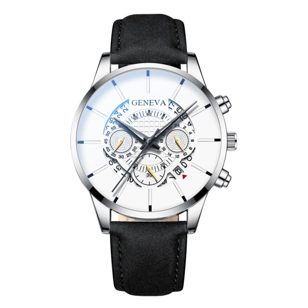 GENEVA Men's Steel Belt Quartz Watch - Fashion Calendar Watch - Image 2