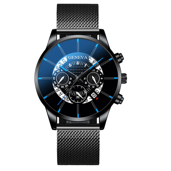 GENEVA Men's Steel Belt Quartz Watch - Fashion Calendar Watch - Image 10