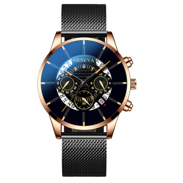 GENEVA Men's Steel Belt Quartz Watch - Fashion Calendar Watch - Image 11
