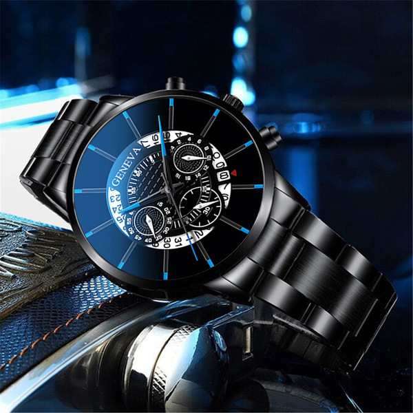 GENEVA Men's Steel Belt Quartz Watch - Fashion Calendar Watch - Image 18
