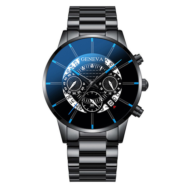 GENEVA Men's Steel Belt Quartz Watch - Fashion Calendar Watch - Image 19