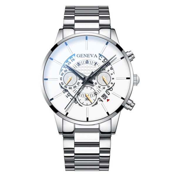 GENEVA Men's Steel Belt Quartz Watch - Fashion Calendar Watch - Image 20