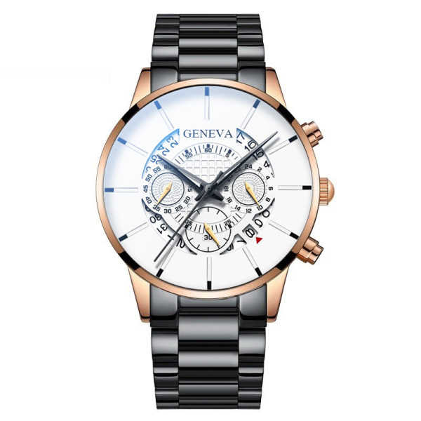 GENEVA Men's Steel Belt Quartz Watch - Fashion Calendar Watch - Image 21