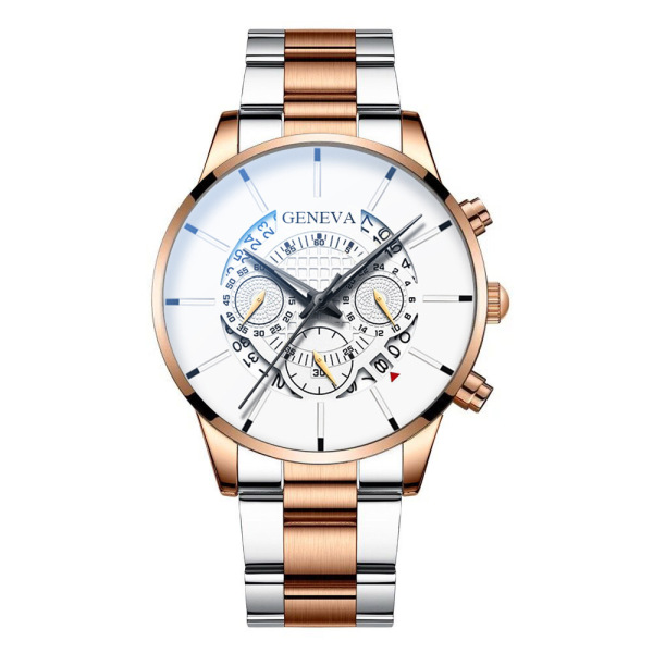 GENEVA Men's Steel Belt Quartz Watch - Fashion Calendar Watch - Image 25