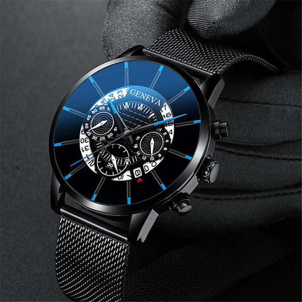 GENEVA Men's Steel Belt Quartz Watch - Fashion Calendar Watch - Image 29