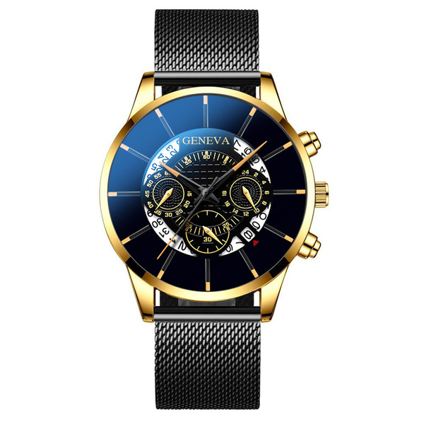 GENEVA Men's Steel Belt Quartz Watch - Fashion Calendar Watch - Image 30